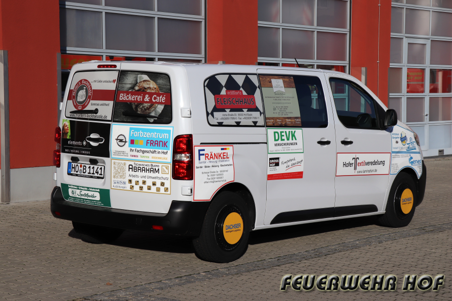 Werbemobil – Heckansicht
